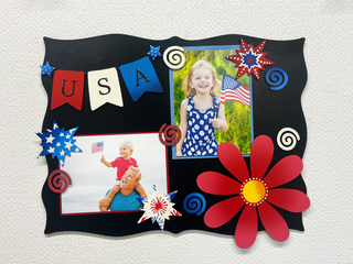 Patriotic Swirl Magnets S/6, Cute Magnetic Decor
