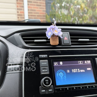 Purple Cherry Blossom Vent Clip Car Air Freshener (Reusable)