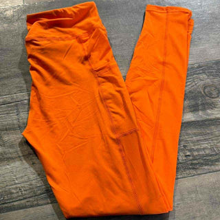 Orange Solid Leggings