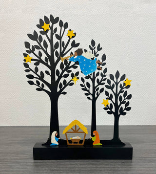 Nativity Magnets S/4, Hand Painted Creche