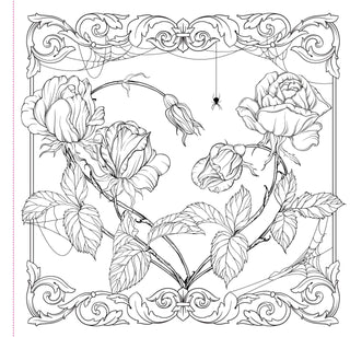Goth Garden Adult Coloring Book