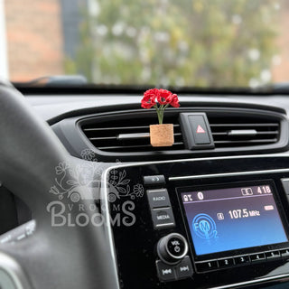 Red Poppies Vent Clip Car Air Freshener Diffuser (Reusable)