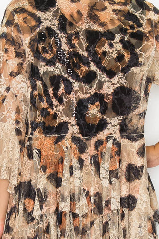 Classic All Lace Cardigan with Tiered Layers