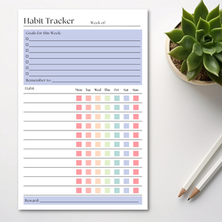Weekly Habit Tracker: 50 Page Tear-Off Notepad