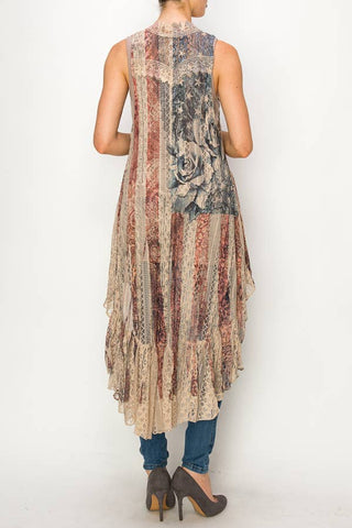 BOHEMIAN ALL LACE HI LOW VEST