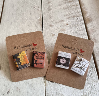 Book Earrings | Stud or Dangle | Book Lover | Literature