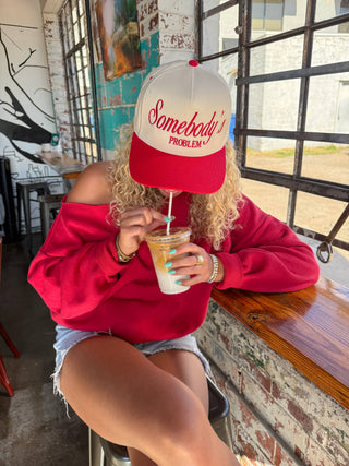 Somebody's Problem C.C Embroidered Trucker Hat