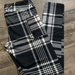 Black & White Plaid Leggings