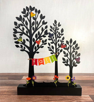 Fall Banner Magnets S/3  (6"w), Fall Decor