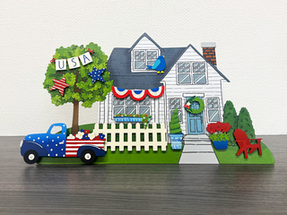 Patriotic Front Porch Magnets S/3, Summer Decor