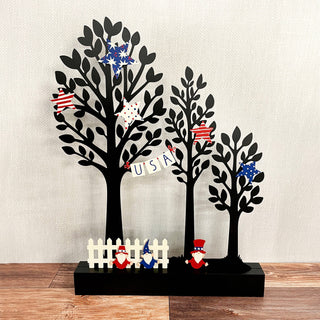 Patriotic Star Magnets S/3, Patterned, 4th of July Decor