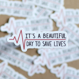 Save Lives Waterproof Sticker - Doctor Gift Idea