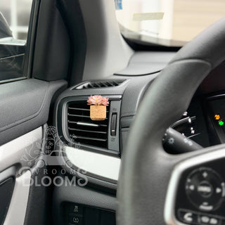 Mauve Succulent Vent Clip Car Air Freshener (Reusable)