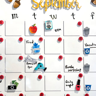 Trash & Recycling Magnets S/4, Calendar Icons, Chores