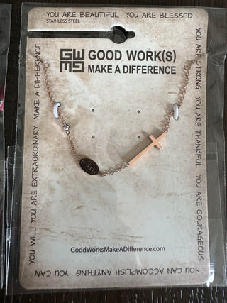 Pray Cross Single Good Works Bracelet