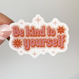 Be Kind To Yourself Daisy Star Sticker