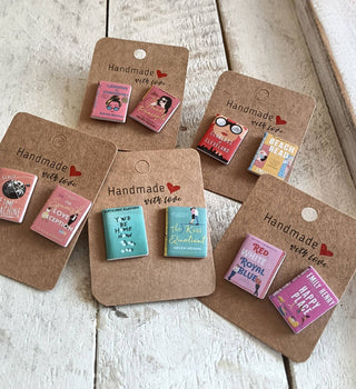 Book Earrings | Stud or Dangle | Book Lover | Literature