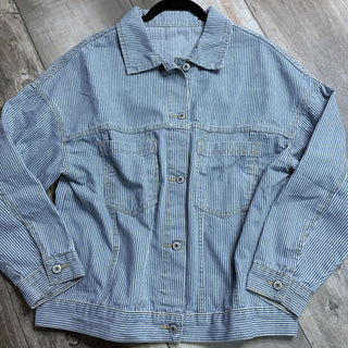 Pin Stripe Denim Jacket