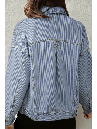 Pin Stripe Denim Jacket