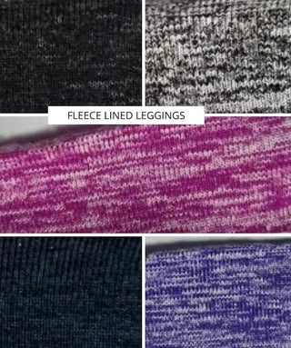 Fleece Lined Heathered Leggings with Pockets