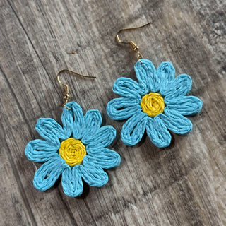 Blue Daisy Dangles