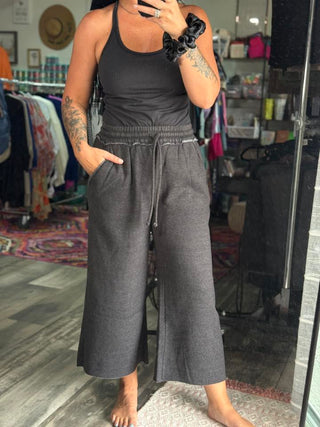 Acid Wash Palazzo Pants