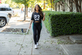 The Gracie- Green Panel Full Length Leggings