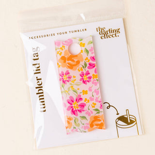 Tumbler Lid Tag-Secret Garden Pink