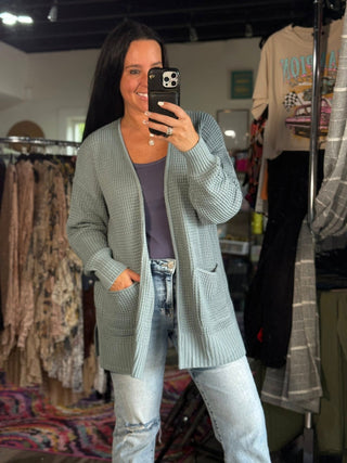 Waffle Cardigan