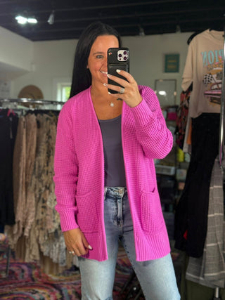 Waffle Cardigan