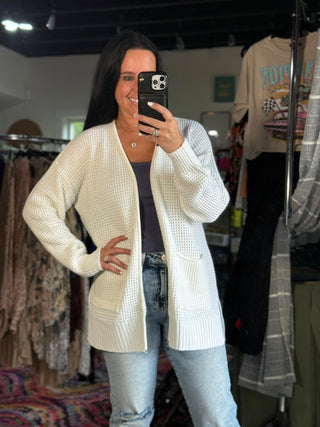Waffle Cardigan
