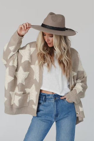 Wrapped In Stars Oversized Cardigan