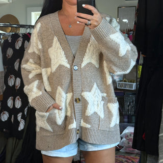 Wrapped In Stars Oversized Cardigan