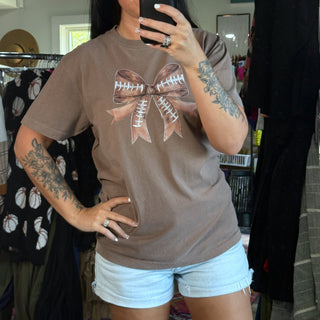 Bow Football Tee