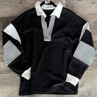 Multi Media Black & White Top