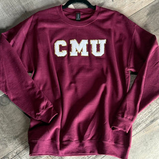 Game Day Glitter Letter Crewnecks
