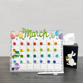 Dry Erase Calendar w/ Desk Easel