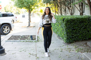 The Yasmine - Yellow Panel Full Length Leggings