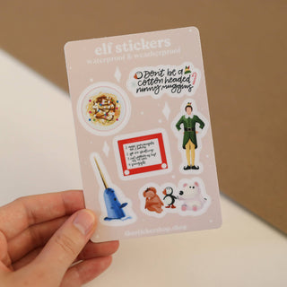 Waterproof Mini Elf Christmas Stickers