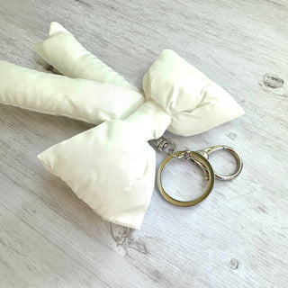 Coquette Puff Ribbon Balletcore Bow Keychain White