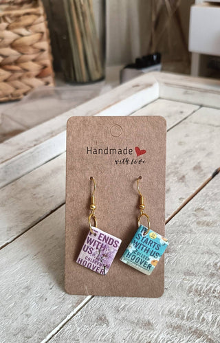 Book Earrings | Stud or Dangle | Book Lover | Literature