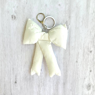 Coquette Puff Ribbon Balletcore Bow Keychain White