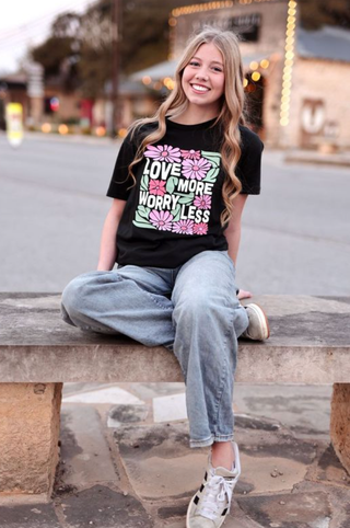 Love More Worry Less - SS (Black)