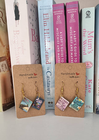 Book Earrings | Stud or Dangle | Book Lover | Literature