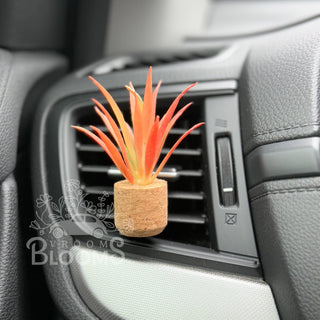 Orange Spikey Plant Vent Clip Car Air Freshener (Reusable)