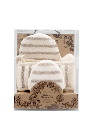 Celavi 40376 Deluxe Shower Set 3pc Body Sponge Kit - 12