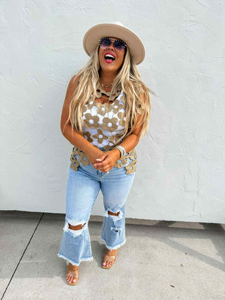 Floral Crochet Lace Top