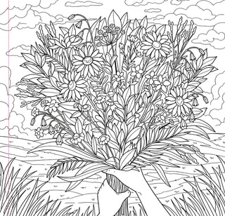 Wildflowers Adult Coloring Book