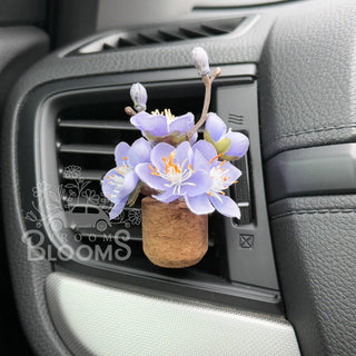 Purple Cherry Blossom Vent Clip Car Air Freshener (Reusable)