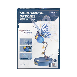 MI05B Mechanical Butterfly (Blue) ROKR 3D Puzzle Kit